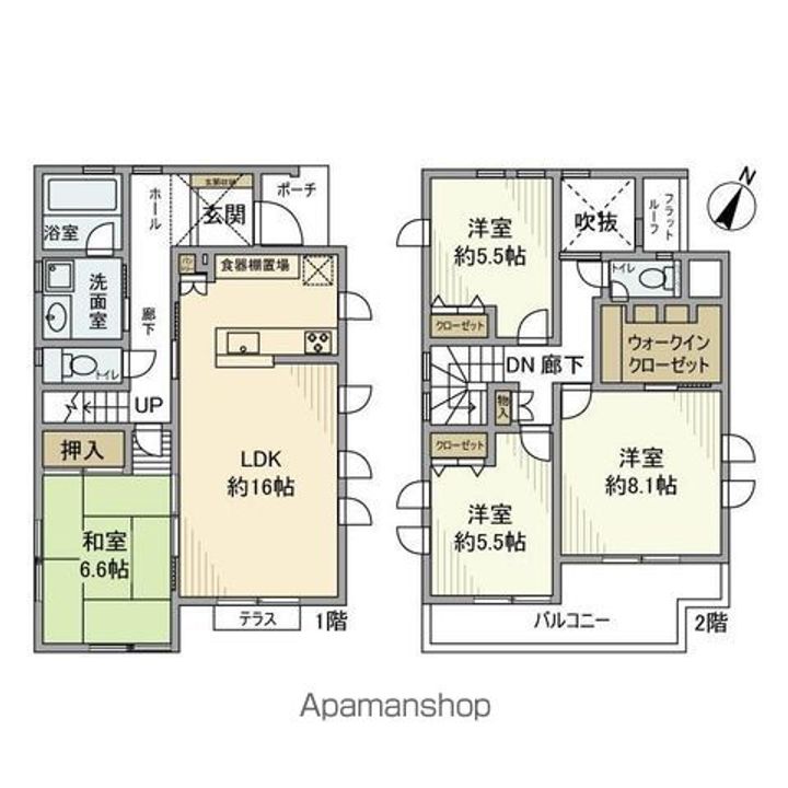 愛知県名古屋市名東区大針1丁目(一戸建)の賃貸物件戸建ての間取り