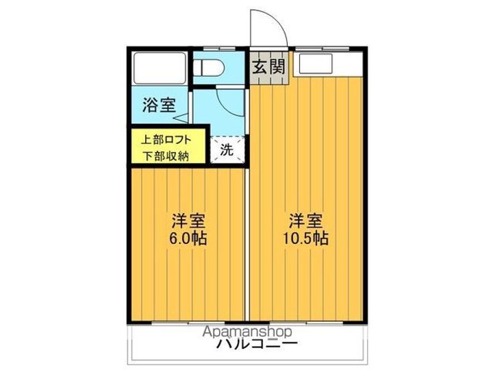 福島県郡山市富田町字逆池北の賃貸アパートの間取り