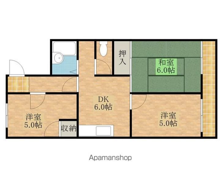 プレジデントハイツ東岸和田205の間取り