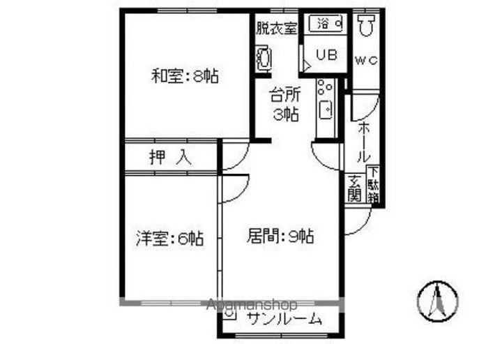 リッチハウスB103の間取り