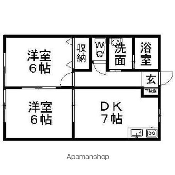 静岡県浜松市中央区笠井上町の賃貸アパートの間取り