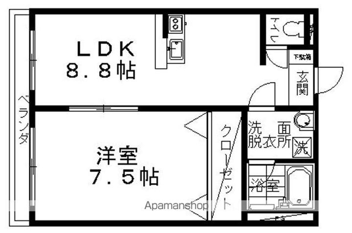ハイツ ウエスト201の間取り