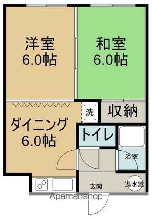 北海道網走市北七条西1丁目の賃貸アパートの間取り