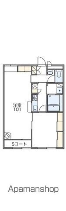 レオパレスアイコート川南206の間取り