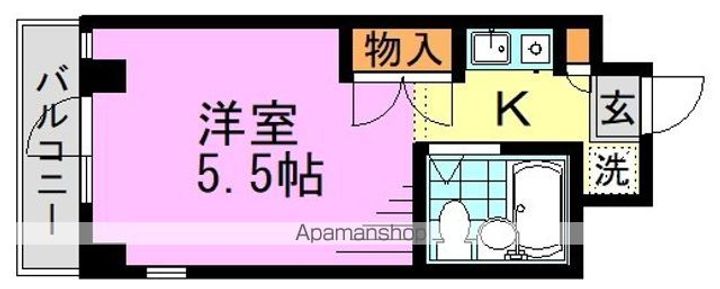 東京都杉並区和田3丁目の賃貸マンションの間取り