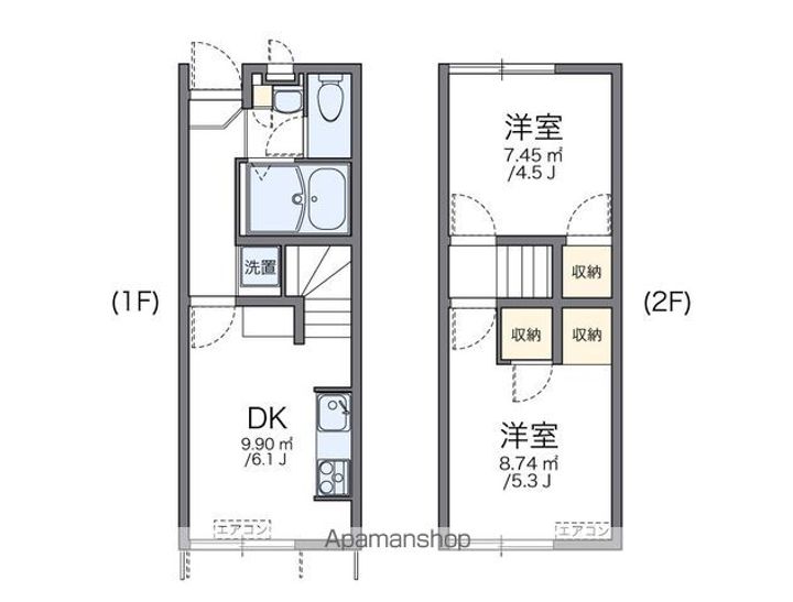 レオパレスナチュールⅡの間取り