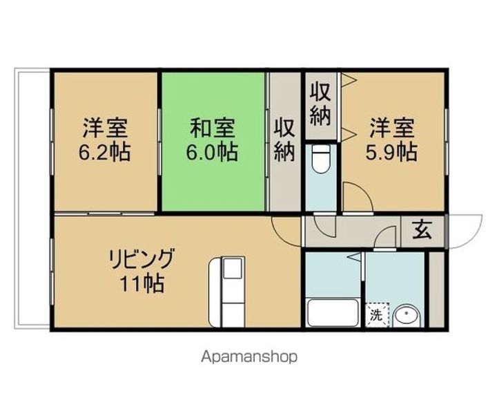 ロイヤルハイツⅡ303の間取り
