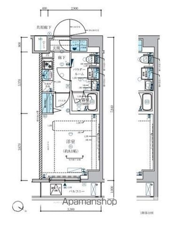 メインステージ板橋志村Ⅲ104号室の間取り