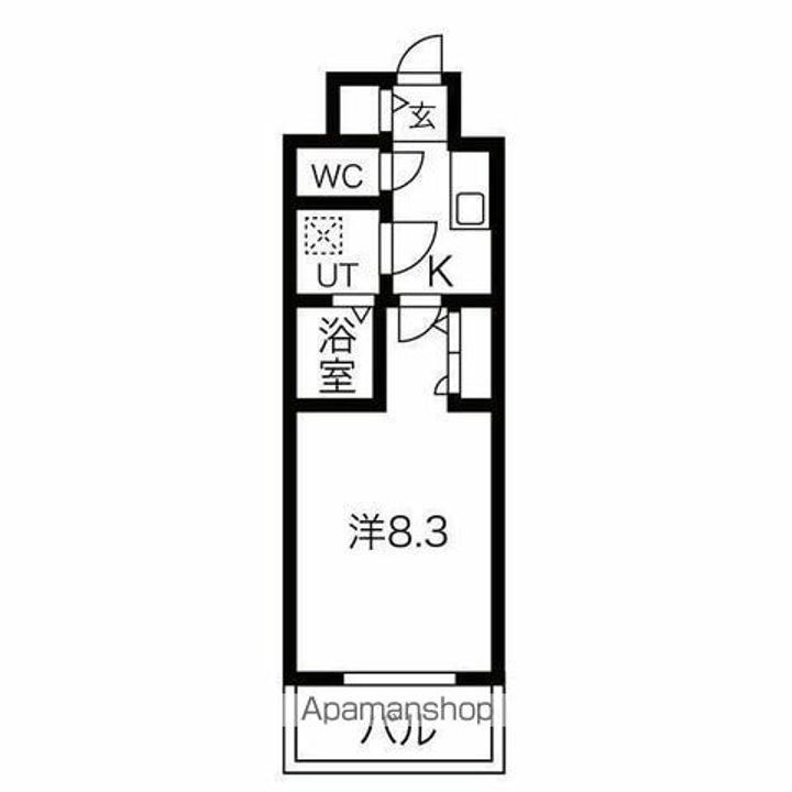 愛知県名古屋市中区富士見町の賃貸マンション1312の間取り