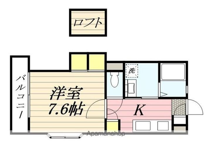福岡県福岡市東区筥松3丁目の賃貸アパートの間取り