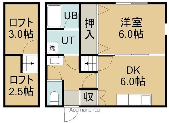 リージャストマンションふぁいぶ208の間取り