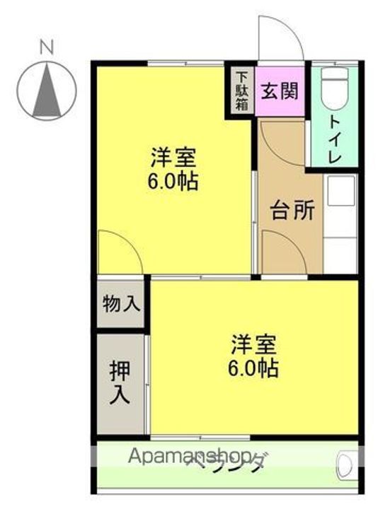 成松アパート202の間取り