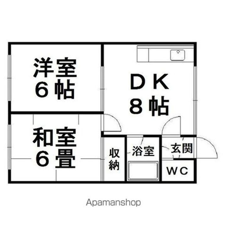 蘭ハイツ110の間取り