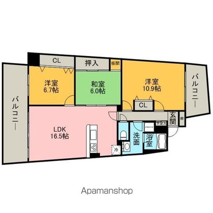 アイランドシティインフィニガーデン ノース棟の間取り