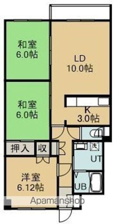 マンション北斗富岡Ⅱ(マンションホクトトミオカツー)の間取り