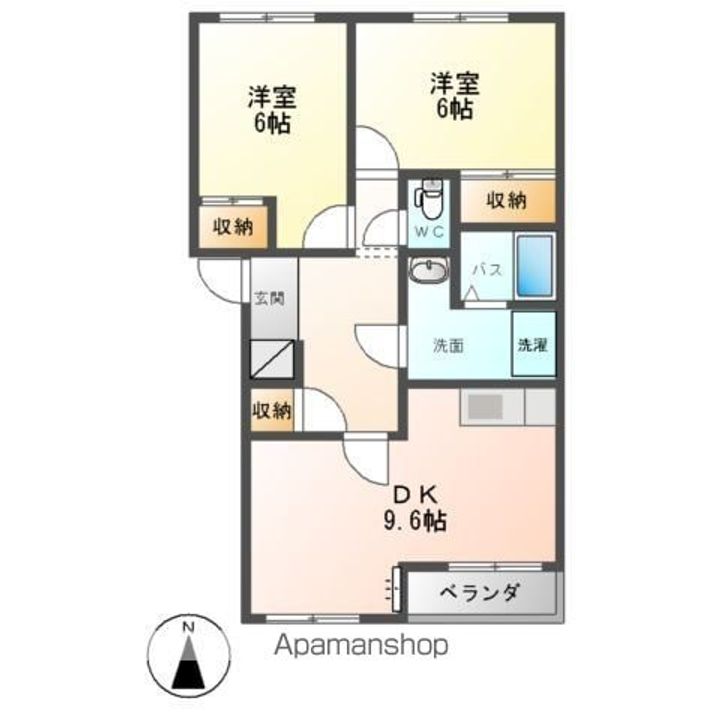 マルベリーズ弐番館202の間取り