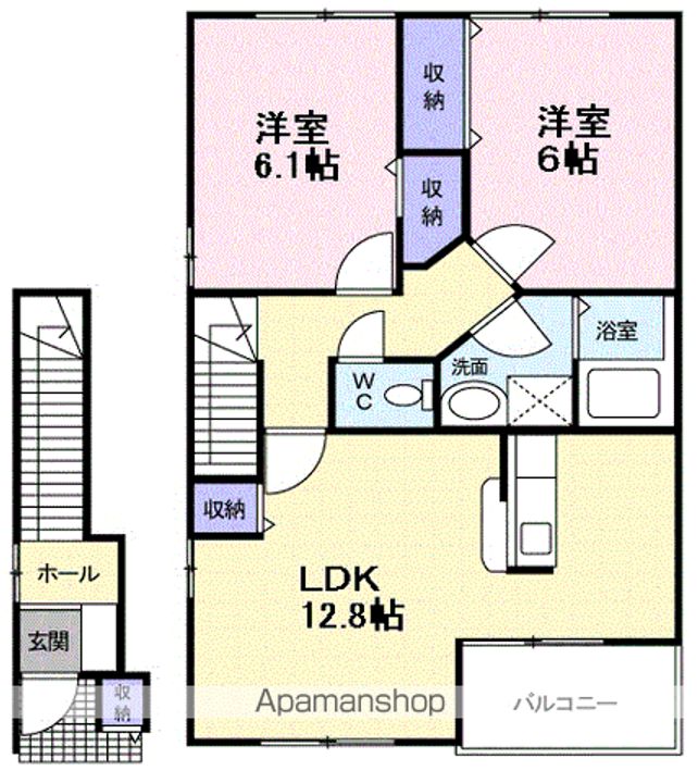 ビエント紫風 Ⅲの間取り
