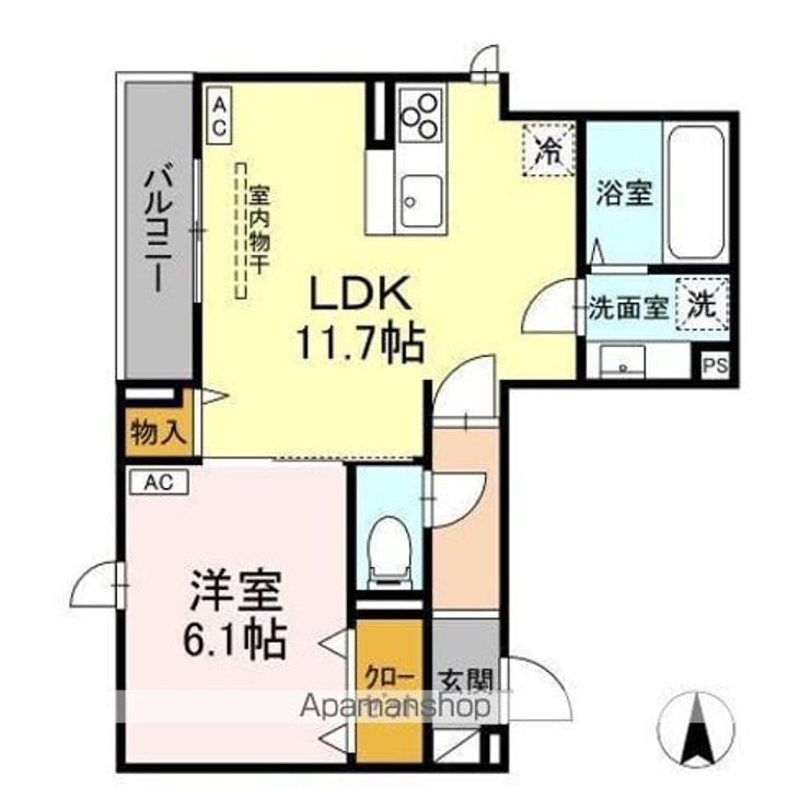 D−ROOM元横山町の間取り