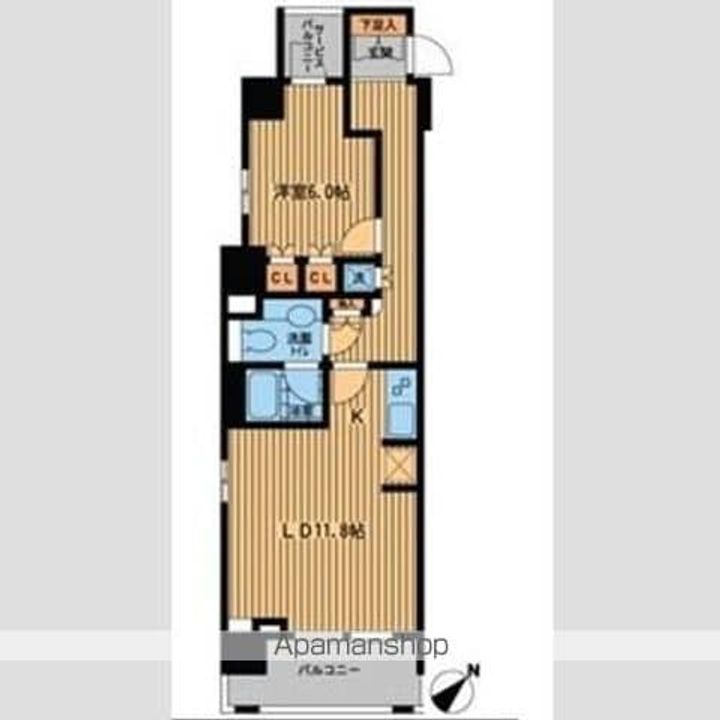 東京都中央区日本橋横山町の賃貸マンション1008の間取り
