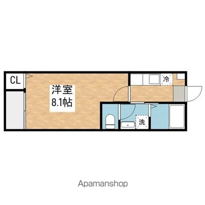 愛知県名古屋市千種区千種2丁目の賃貸アパートの間取り