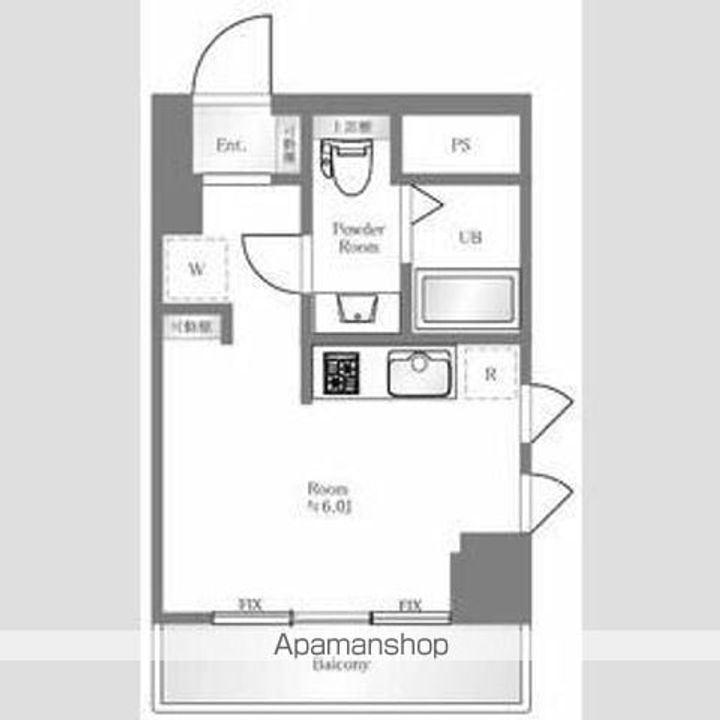 東京都中野区新井1丁目の賃貸マンションの間取り