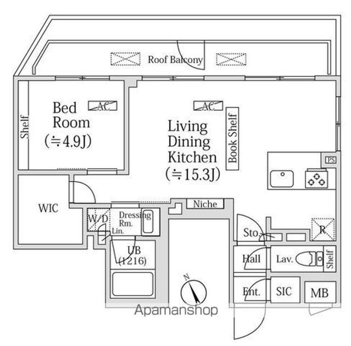 東京都杉並区西荻南4丁目の賃貸マンションの間取り