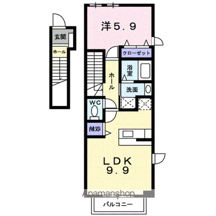 サンシャイン 桜川 Cの間取り