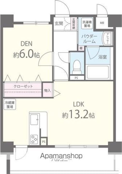 滋賀県草津市上笠2丁目の賃貸マンションの間取り