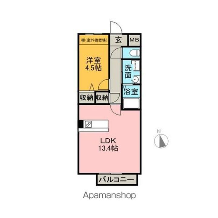 プランドールほなみの間取り