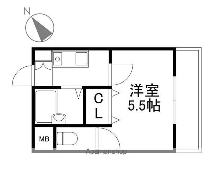 滋賀県東近江市猪子町の賃貸マンションの間取り
