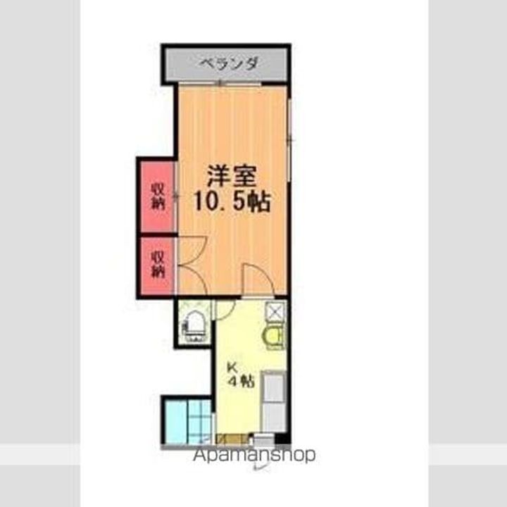 愛媛県松山市来住町の賃貸マンションの間取り