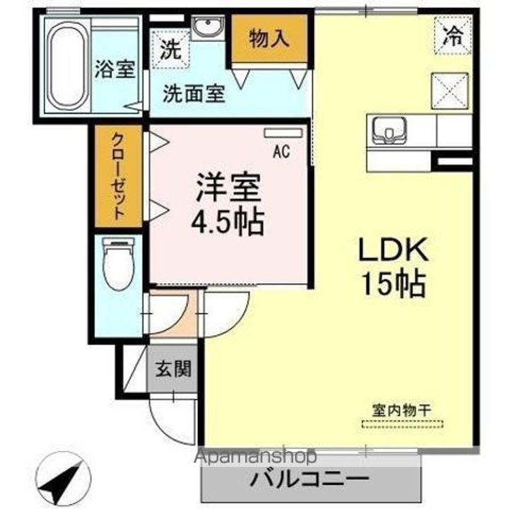 エトワールしゅりⅡの間取り