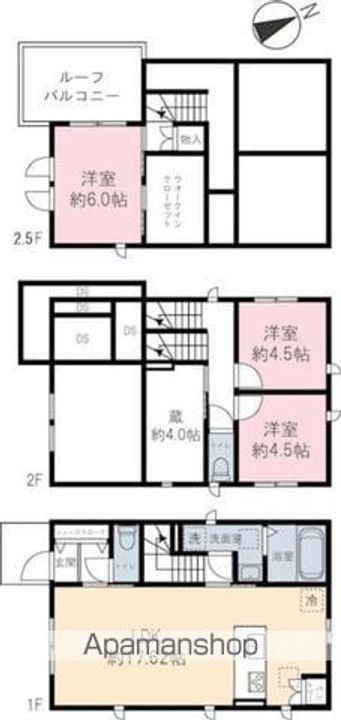 東京都練馬区豊玉北1丁目(一戸建)の賃貸物件戸建ての間取り