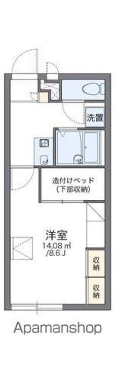 レオパレスアルテⅡ207の間取り