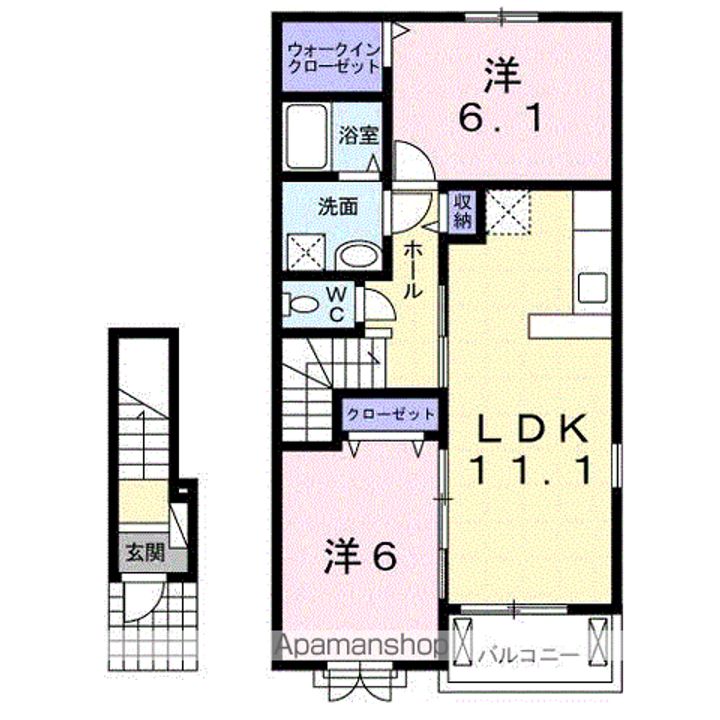 ルーエ Ⅳ203の間取り