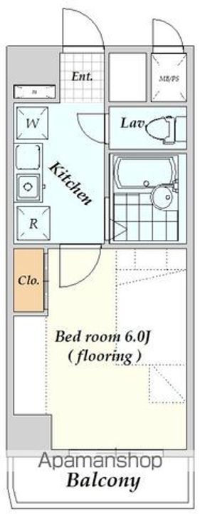 東京都渋谷区宇田川町の賃貸マンション502の間取り