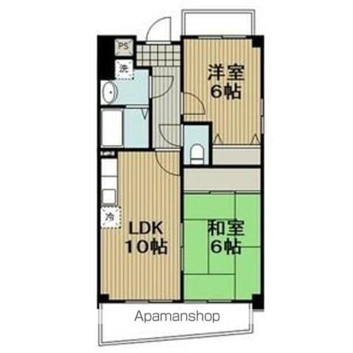 愛知県春日井市角崎町の賃貸マンションの間取り