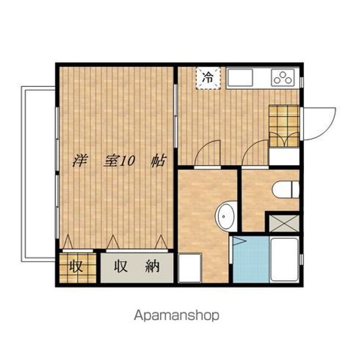 信大前青山ハイツB201の間取り