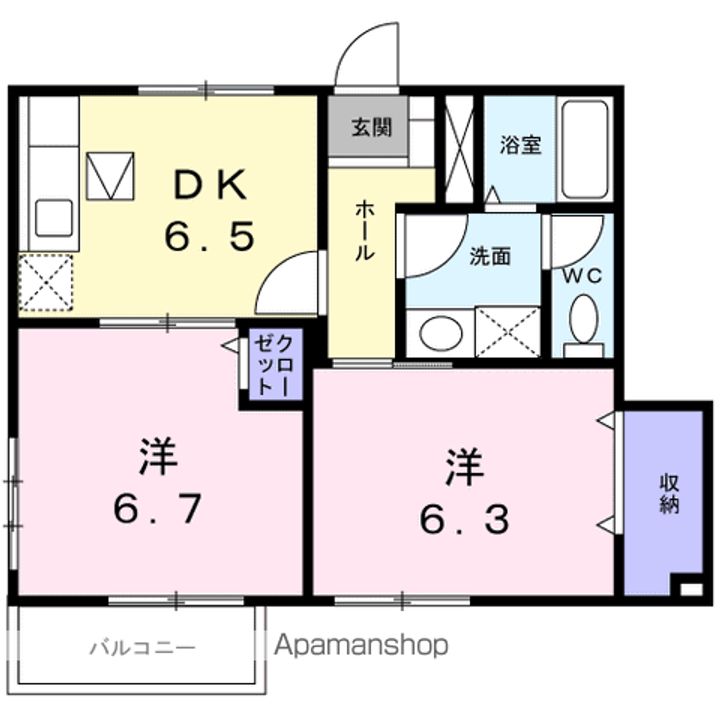 ブルックハイツⅢの間取り