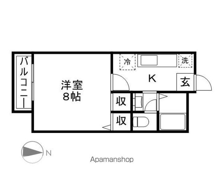 長野県長野市上松4丁目の賃貸アパートの間取り