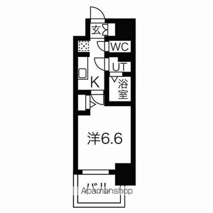 愛知県名古屋市中村区名駅南3丁目の賃貸マンションの間取り