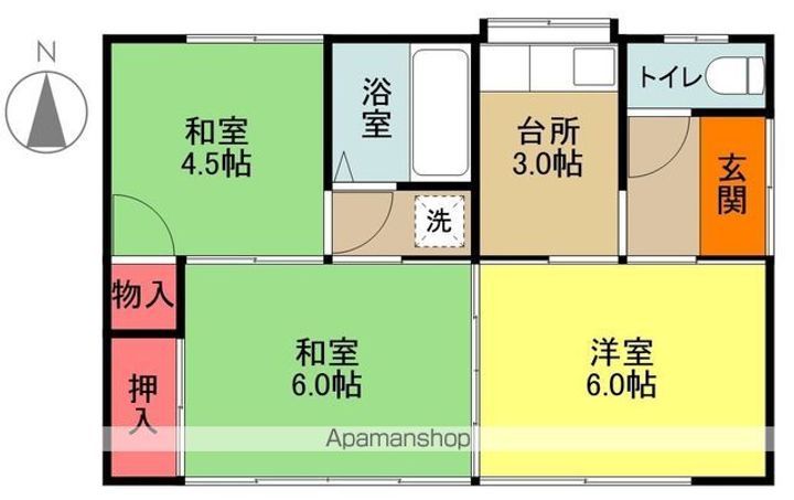 福島県いわき市平字愛谷町四丁目(一戸建)の賃貸物件戸建ての間取り