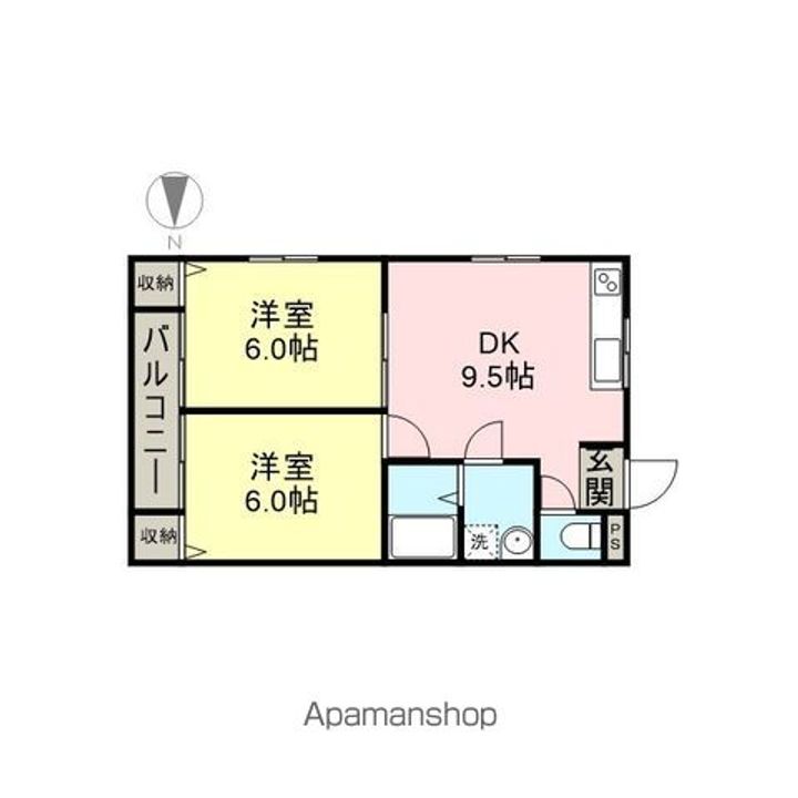 リブインクローバー206の間取り