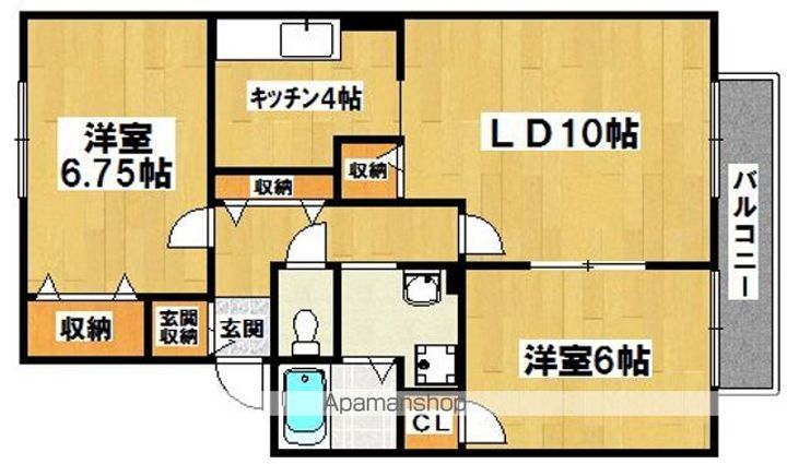 エセルディハイツ B棟の間取り