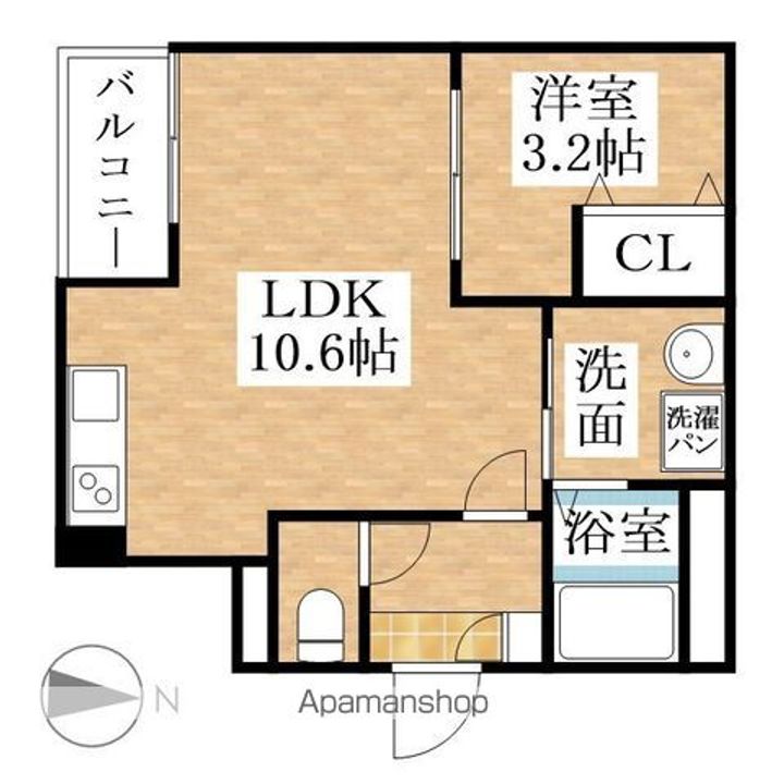 Jack shikataⅠ102の間取り