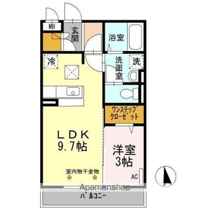 コム・シェ・ヴ Aの間取り