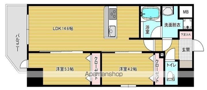 リファレンスリバービュー室見の間取り
