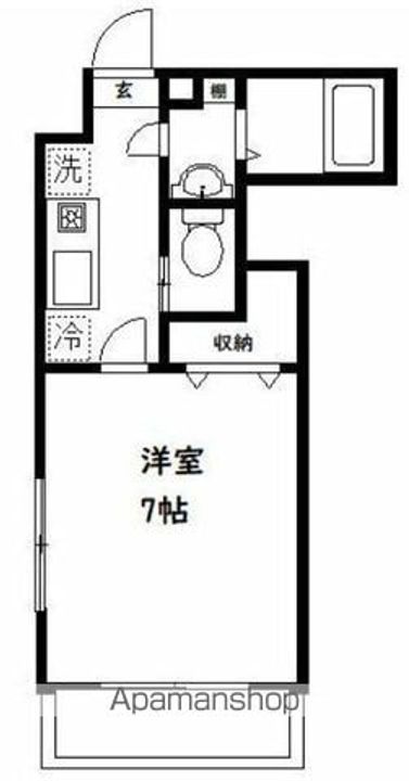 東京都中野区本町3丁目の賃貸マンションの間取り