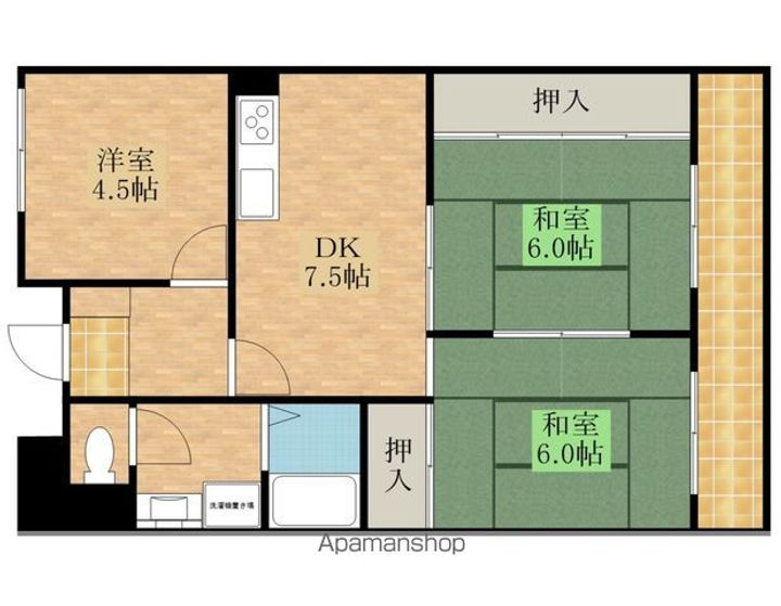 ロビニア岸和田Ⅰ402の間取り