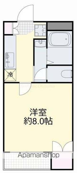 岡山県岡山市北区青江4丁目の賃貸マンションの間取り